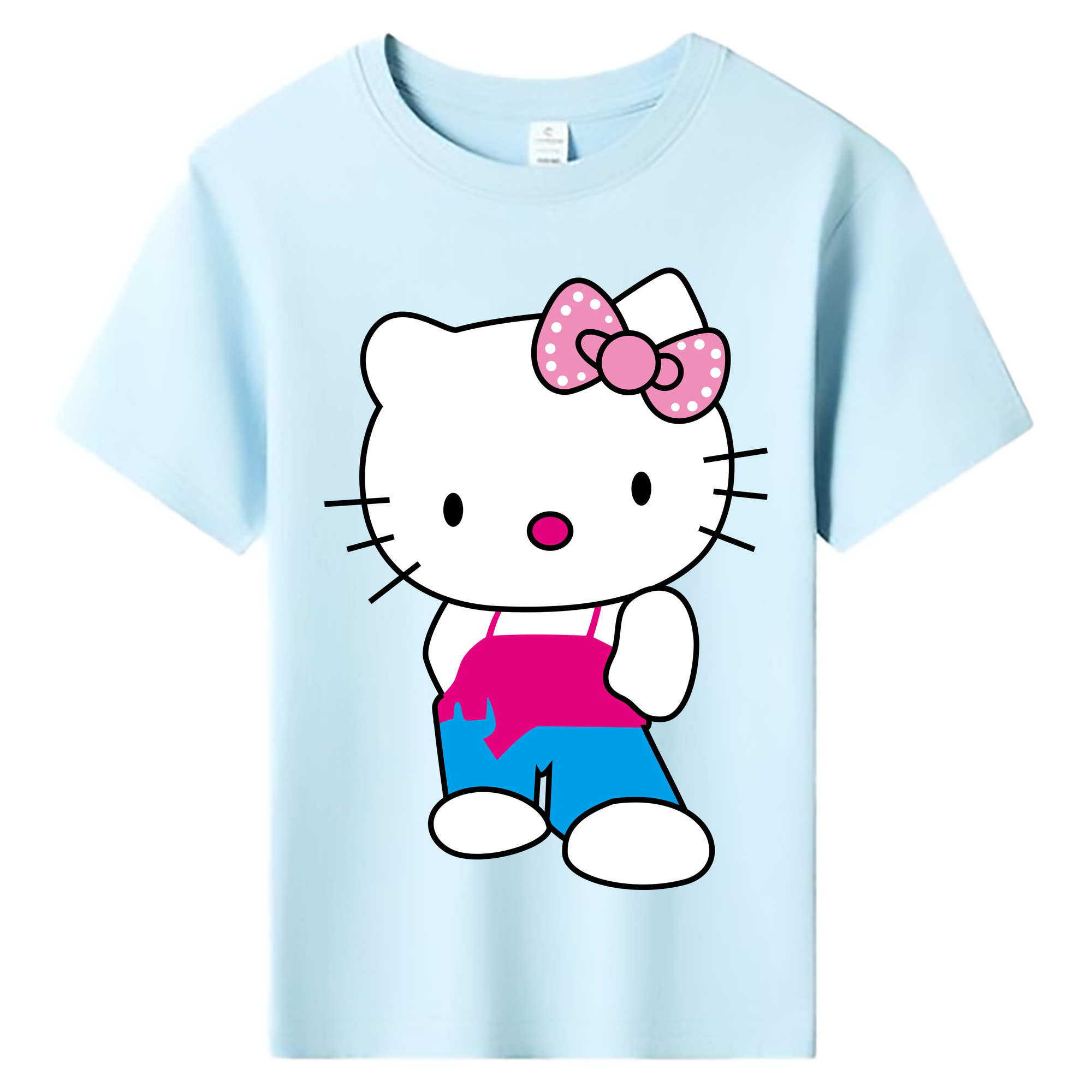 （画像用） Hello Kitty ハローキティ 綿100％キッズTシャツ（フロントプリント）